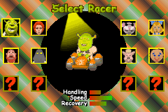 Shrek Swamp Kart Speedway screenshot 5 for GameBoy Advance